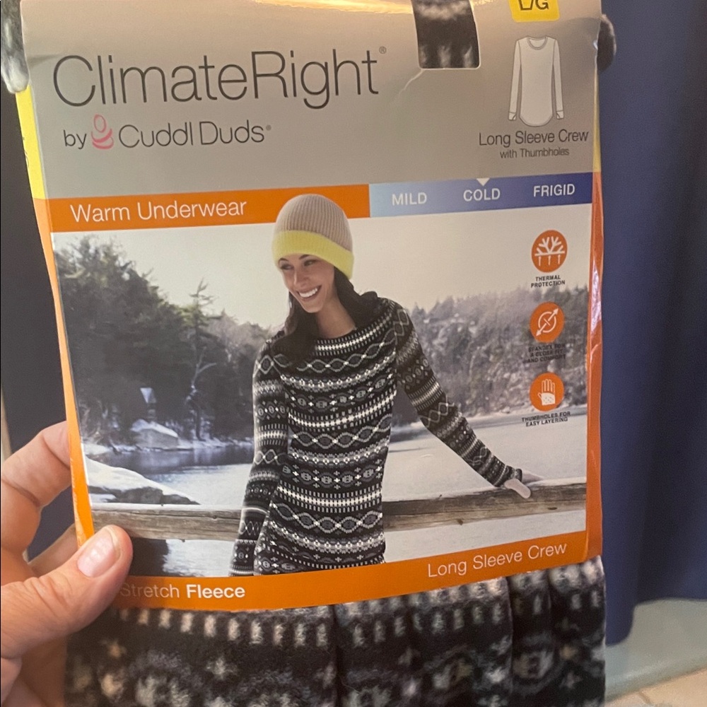Cuddl Duds Women's Black and White Cowl Sweater